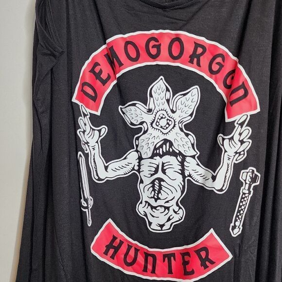 4X 26W Torrid Black Stranger Things Pajama Set Tank Shorts Demogorgon Hunter Red - Picture 3 of 10